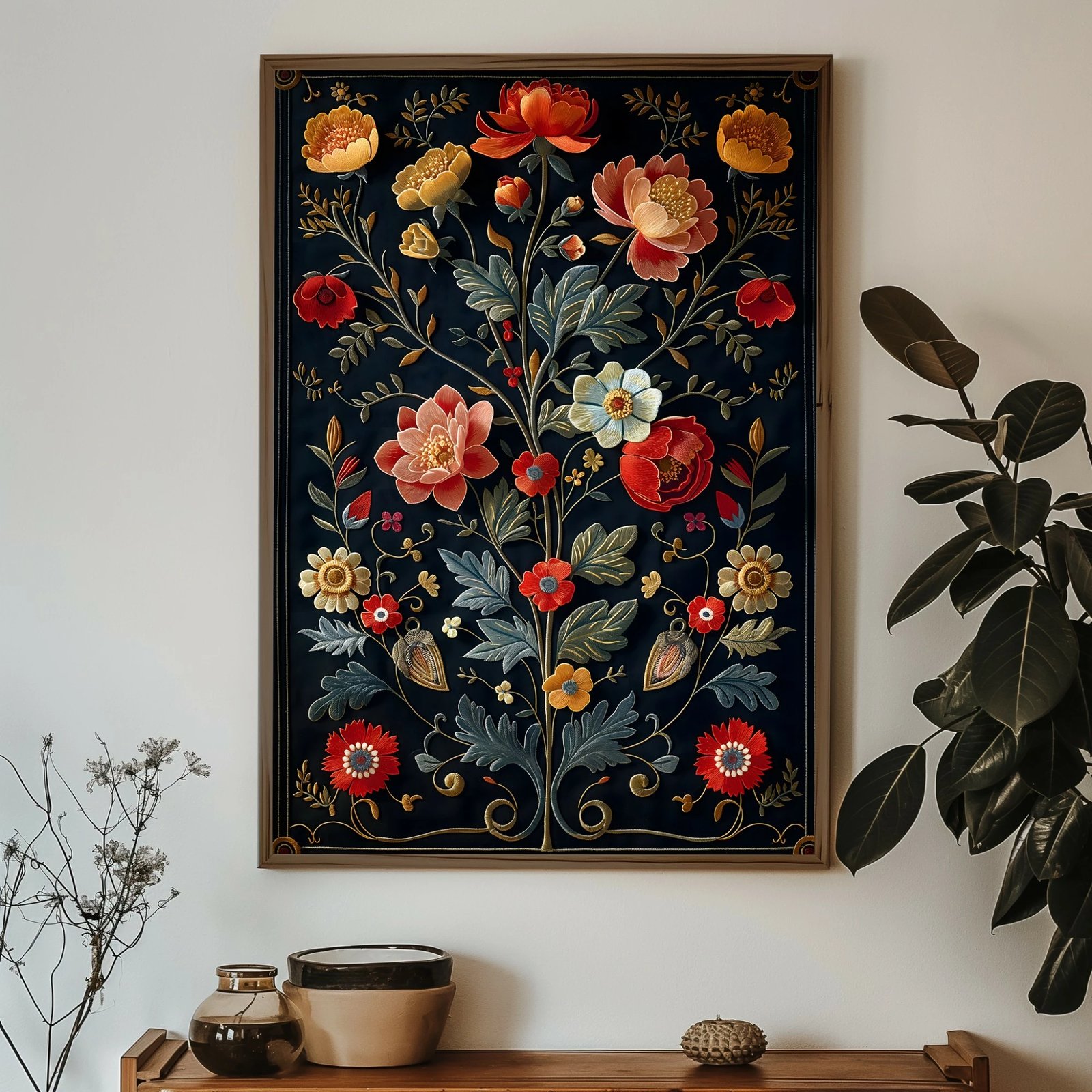 Pikturë dekorative me kornizë MDF, shumëngjyrëshe, GE211-L