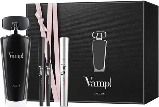 Pupa Kit Eau De Parfum Black + Vamp! Mascara + Vamp! Eye Pencil