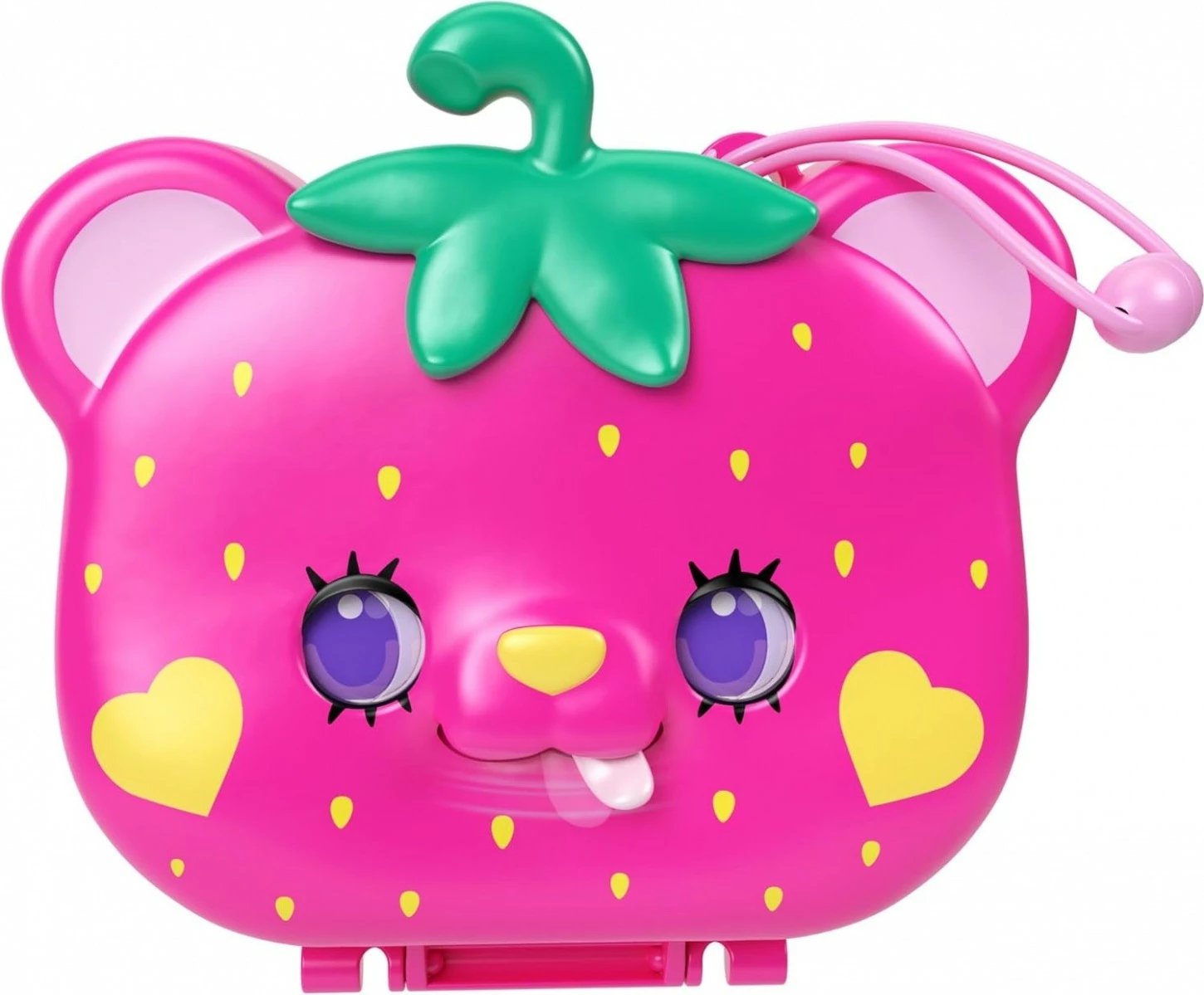 Set lodrash Polly Pocket Strawberry Bear Compact, Mattel, FRY35/HRD35, plastikë, rozë
