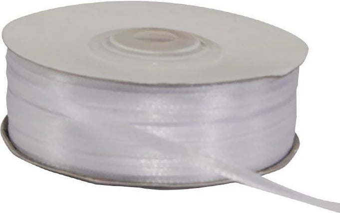 Shirit sateni NEXT me dy anë, 3mm x 100m, i bardhë