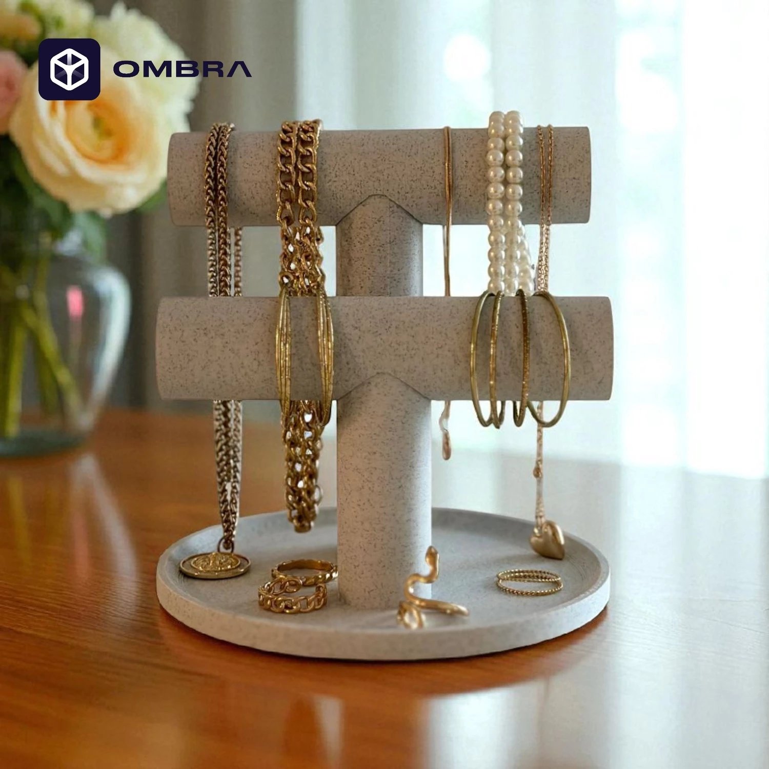 Organizues Bizhuterish – Set Dekorativ i Printuar, ngjyrë mermeri