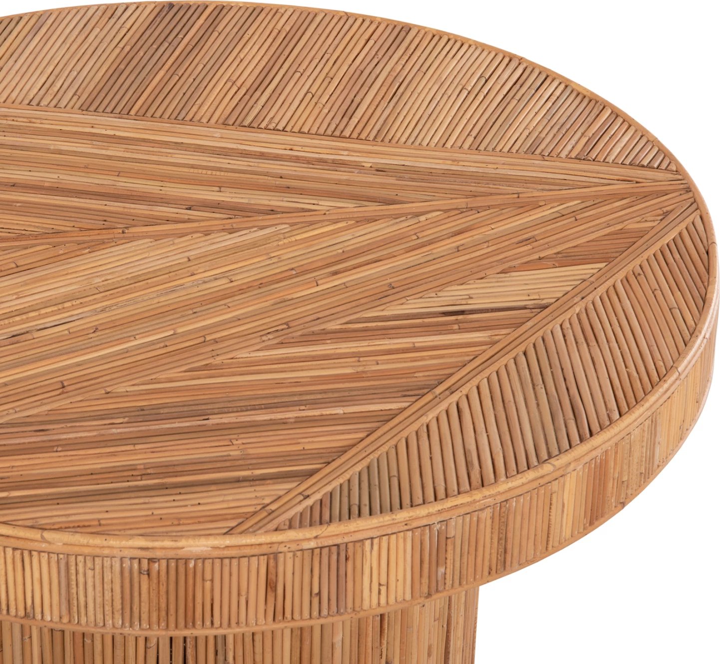 Tavolinë ngrënieje rrethore Gatsby, rattan natyral, Φ120x76H cm