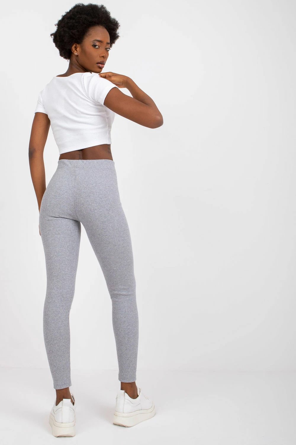 Leggings për femra Rue Paris model 180886, gri