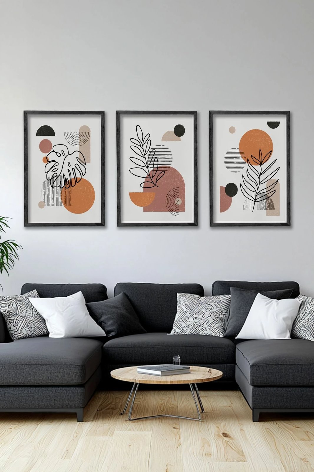 Pikturë dekorative me kornizë (3 copë), Wallity, Ersy3Syhcrv11