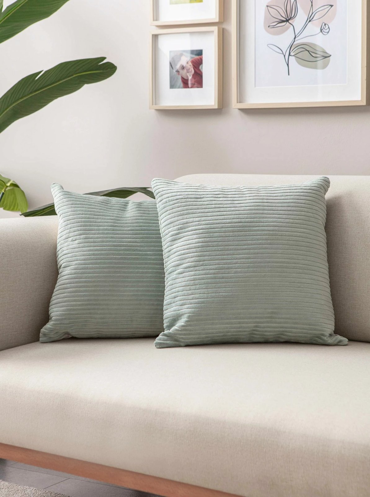 Set mbulesash jastëkësh (2 copë), ngjyrë e gjelbër e çelët, Evila Originals, 2029