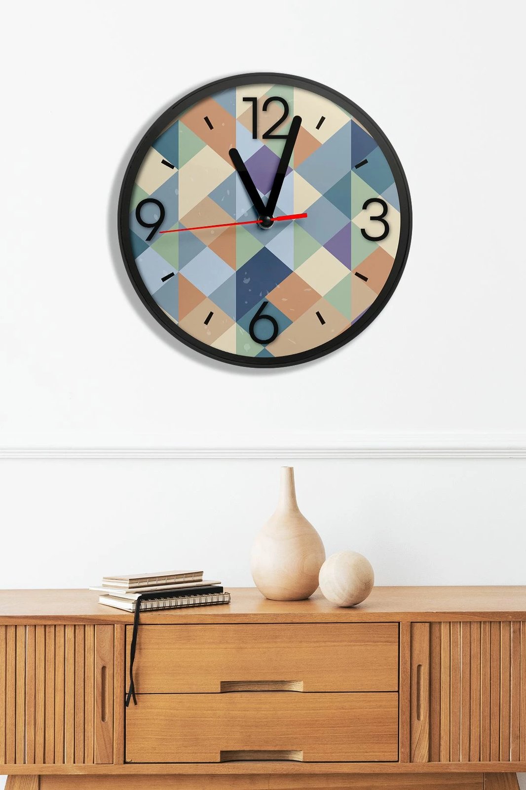 Orë dekorative MDF, shumëngjyrëshe, Wallity, Artavessa3Dclock17
