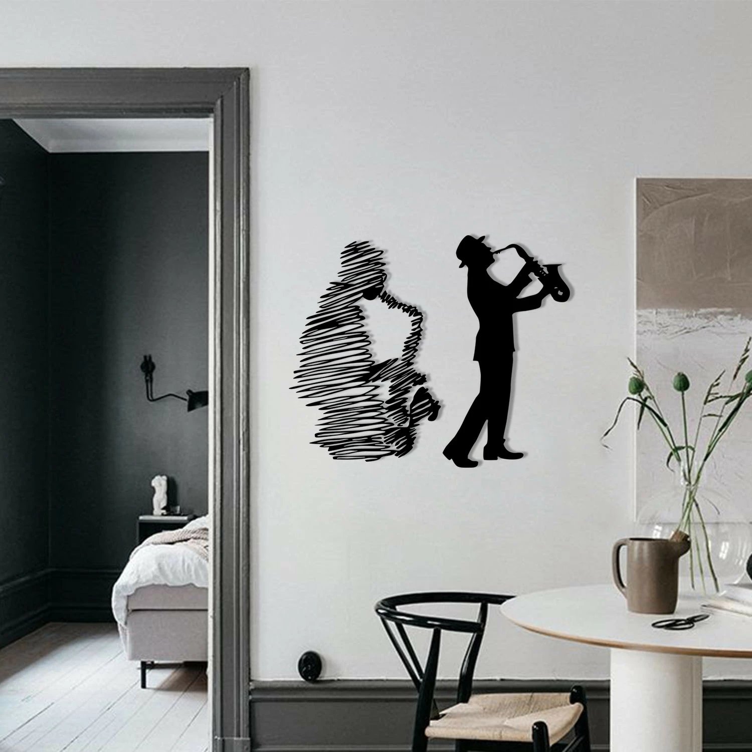 Aksesor dekorativ metalik për mur Wallity, Deva