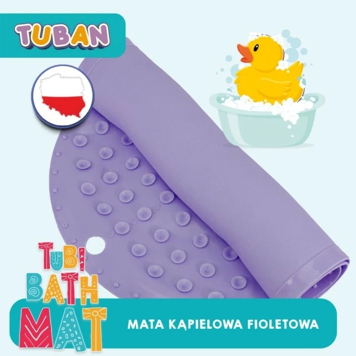 Tapet banje antirrëshqitës TUBAN TU3834, 35x70 cm, vjollcë Tapet banje antirrëshqitës TUBAN TU3834, 35x70 cm, vjollcë