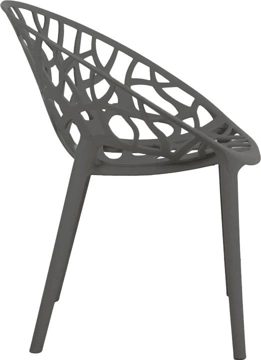 Karrige me krahë Daren, ngjyrë antracit, 59x60x79.5cm