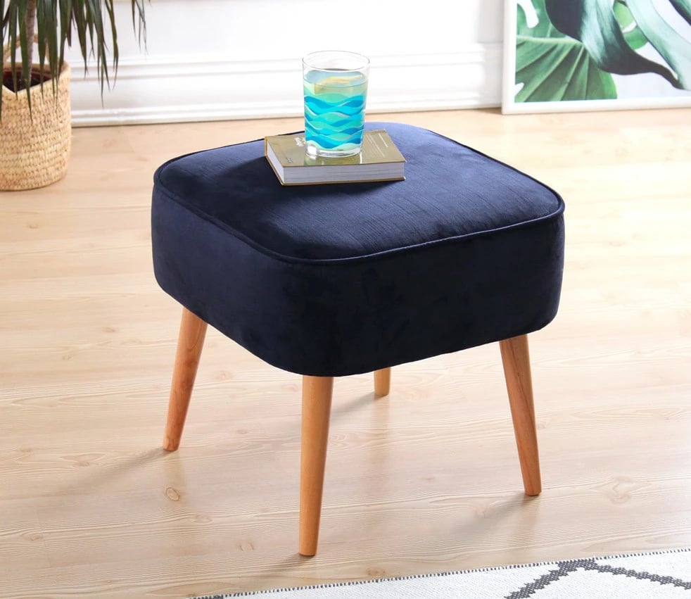 Puf Atelier del Sofa, Moouv 7084, kadife, ngjyrë blu e errët