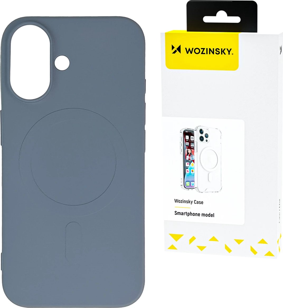Mbështjellës Wozinsky Liquid Silicone MagSafe për Samsung Galaxy S25, Gri