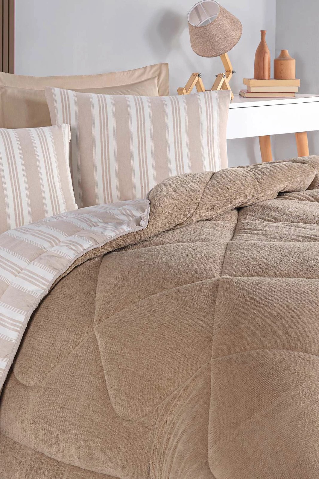 Set gjumi dopio L'essentiel, Soft Line, bezhë