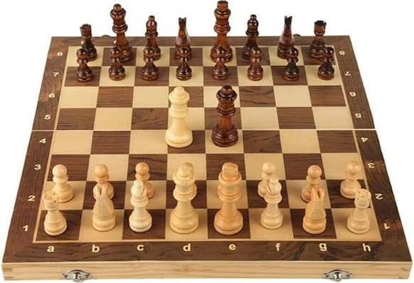 Lojë tavoline 3 në 1 NEXT, Backgammon-Shah-Dama, 39x39cm, Druri