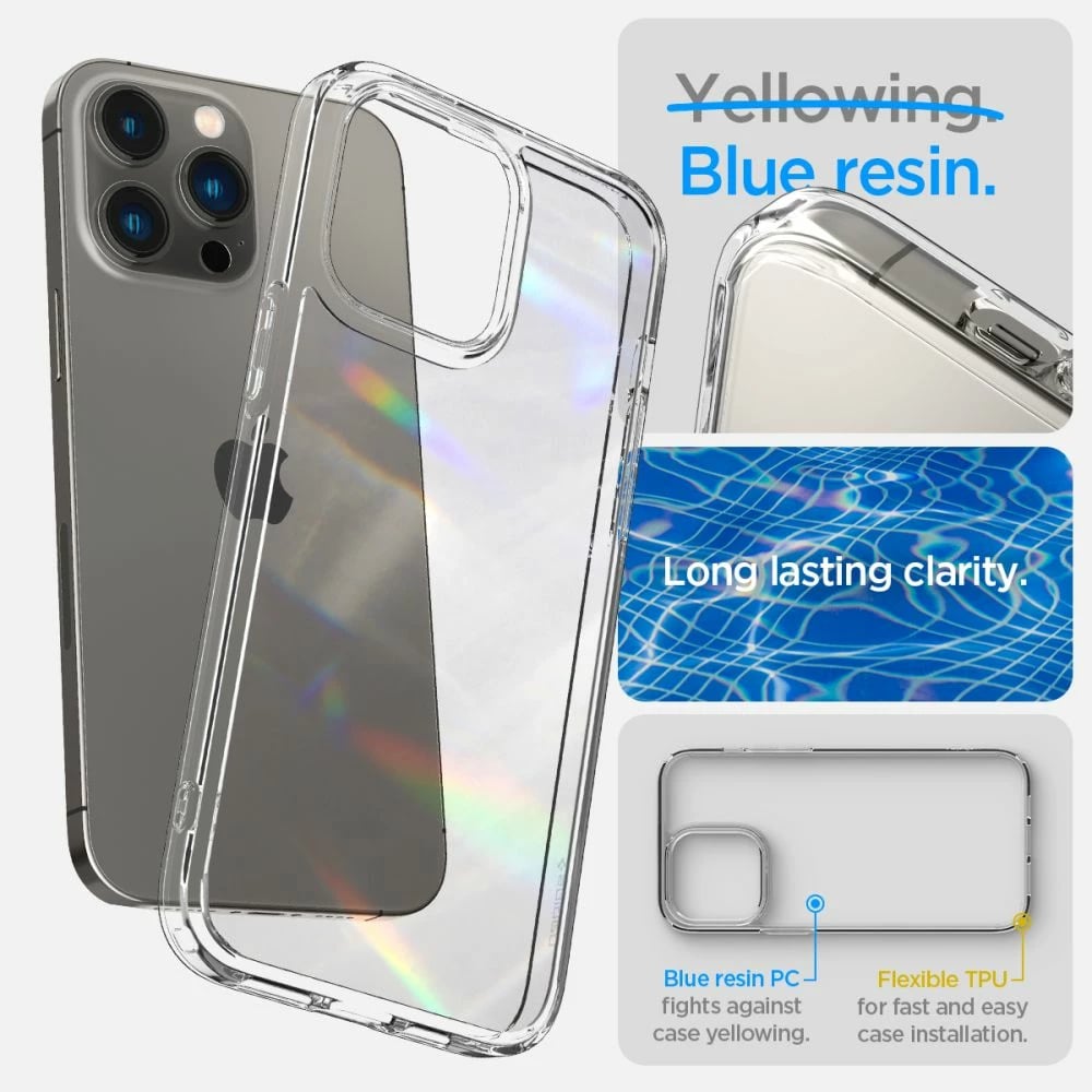 Mbështjellës Spigen Ultra Hybrid për iPhone 14 Pro, Transparent