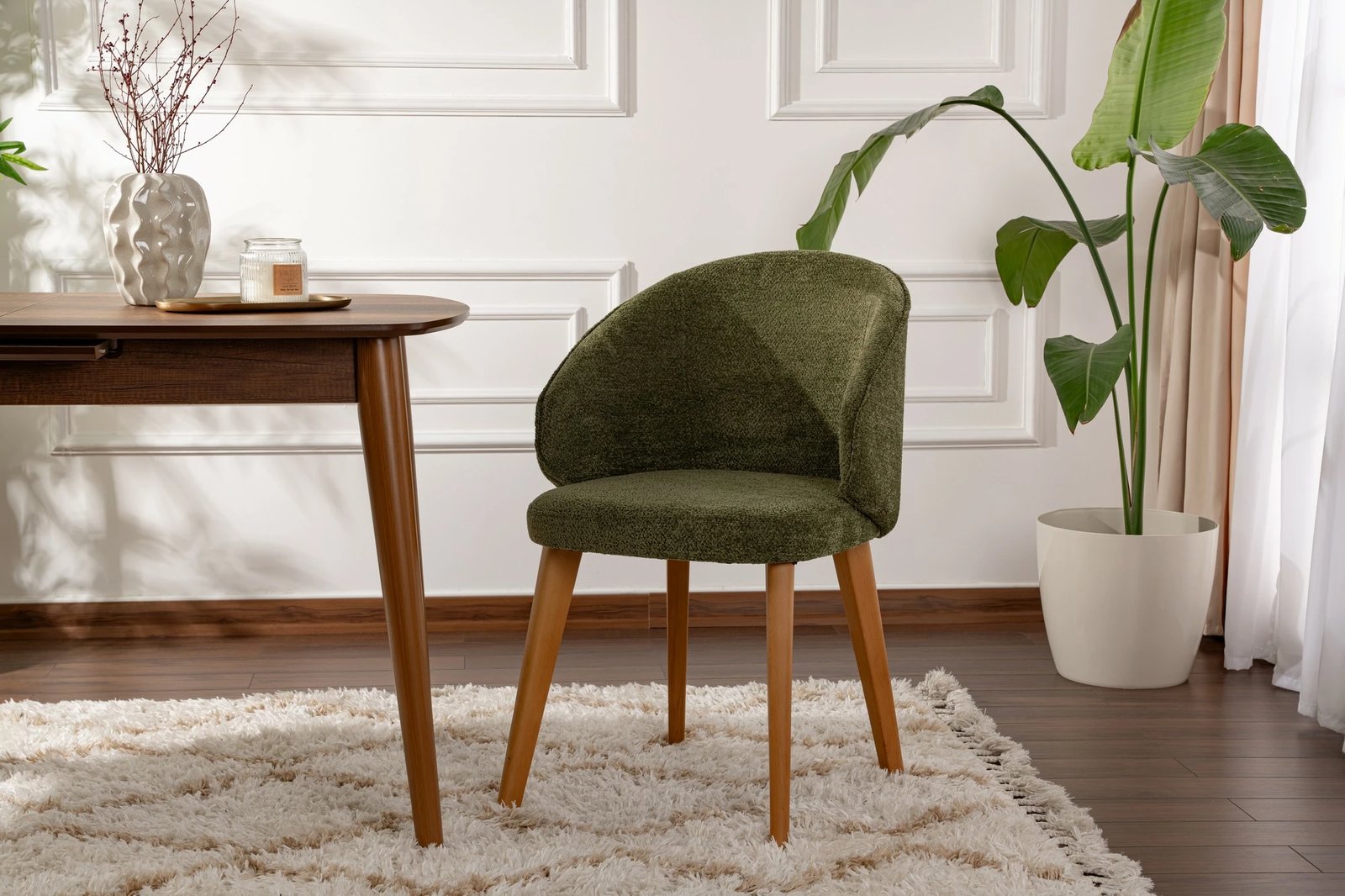 Set karrigesh (2 copë) Skye Decor, Bentley, e gjelbër, lisi i errët