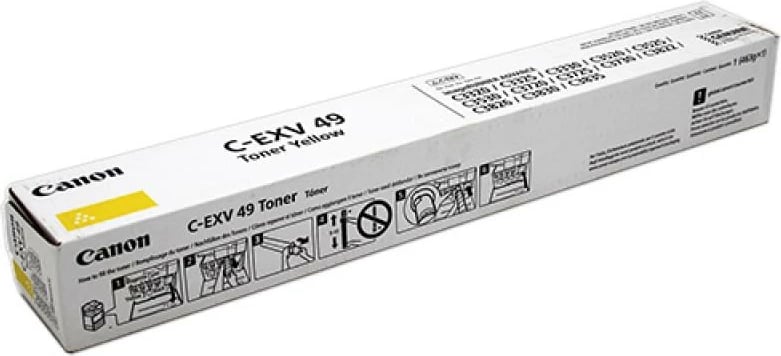 Toner, Canon, C-EXV 49, rendiment 9,750–23,700 faqe, i verdhë