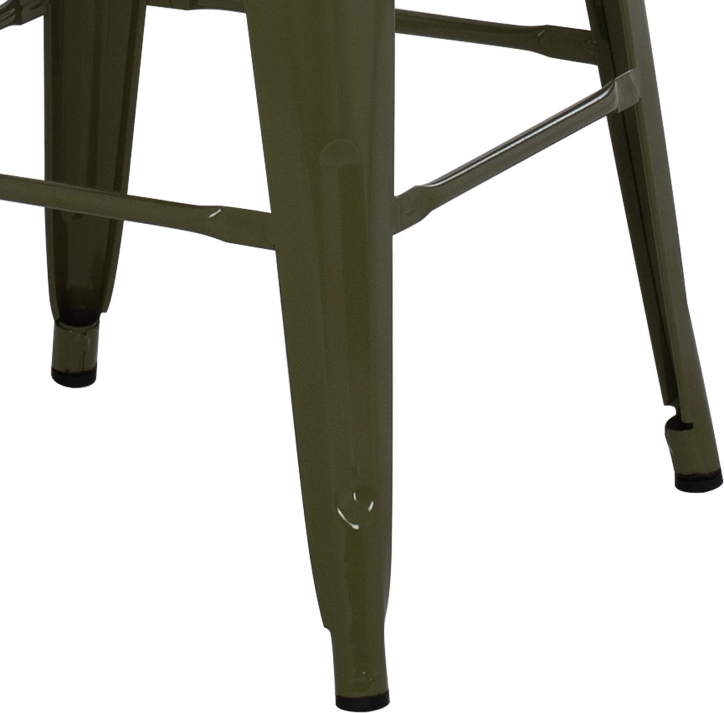 Karrige për bar, lartësi mesatare, MELITA-PRO, metal, ngjyrë ulliri e errët, 43x43x67 cm