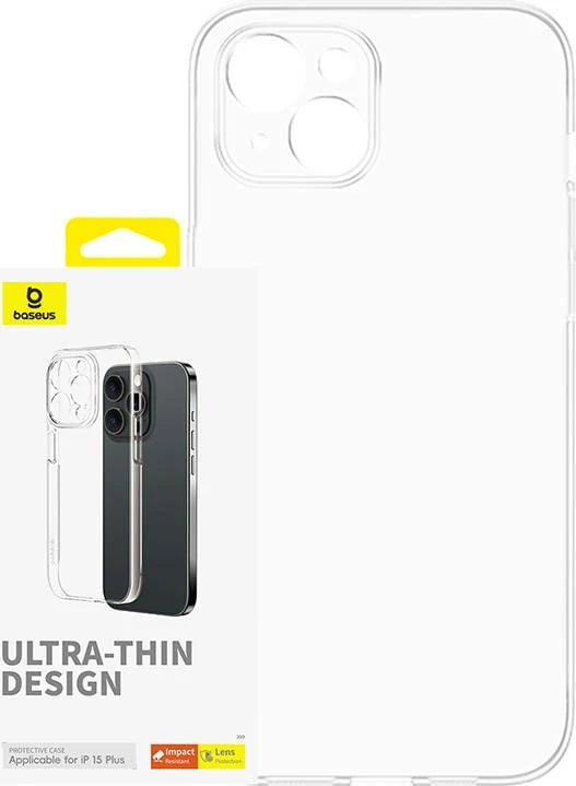 Mbështjellës Baseus OS-Lucent Series për iPhone 15 Plus, transparent