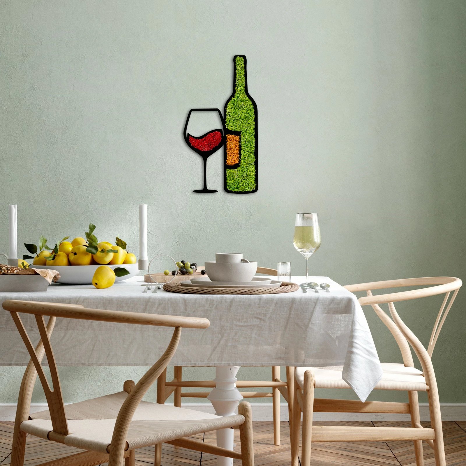 Aksesor dekorativ muri Wallity, myshk, motiv pije, 54x29cm