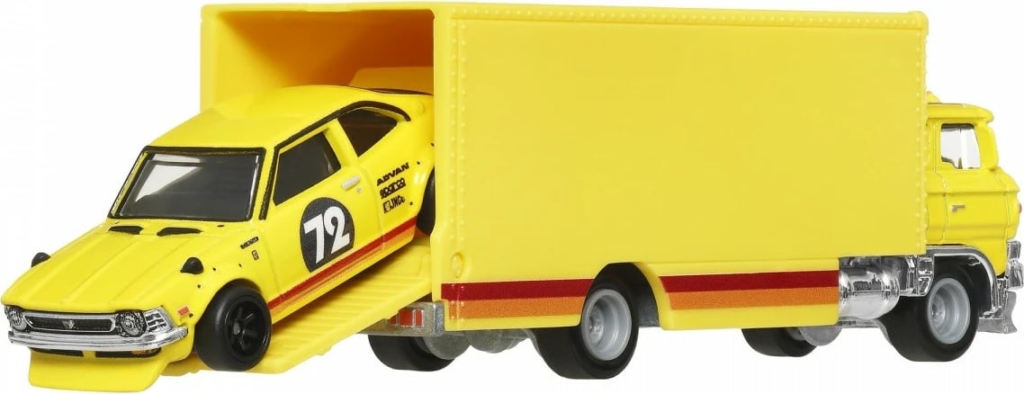 Set automjetesh Hot Wheels 50 vjetori, Toyota Corolla Levin 1972 & Sakura Sprinter, 1:64, e verdhë