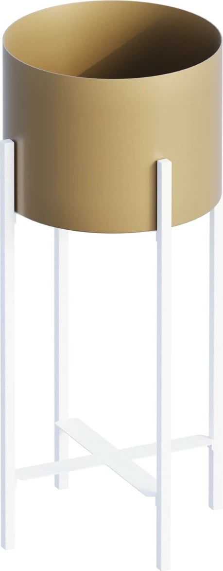 Vazo dekorative Aberto Design, GED-026-C, e bardhë dhe e artë