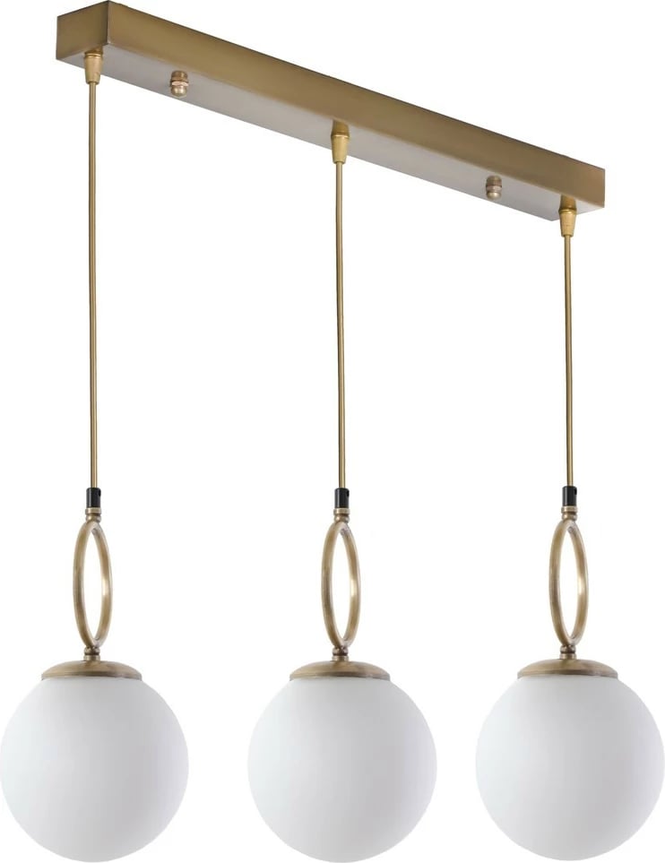 Llambë tavani Opviq Morino, 3 sfera, xham i bardhë, eskitme