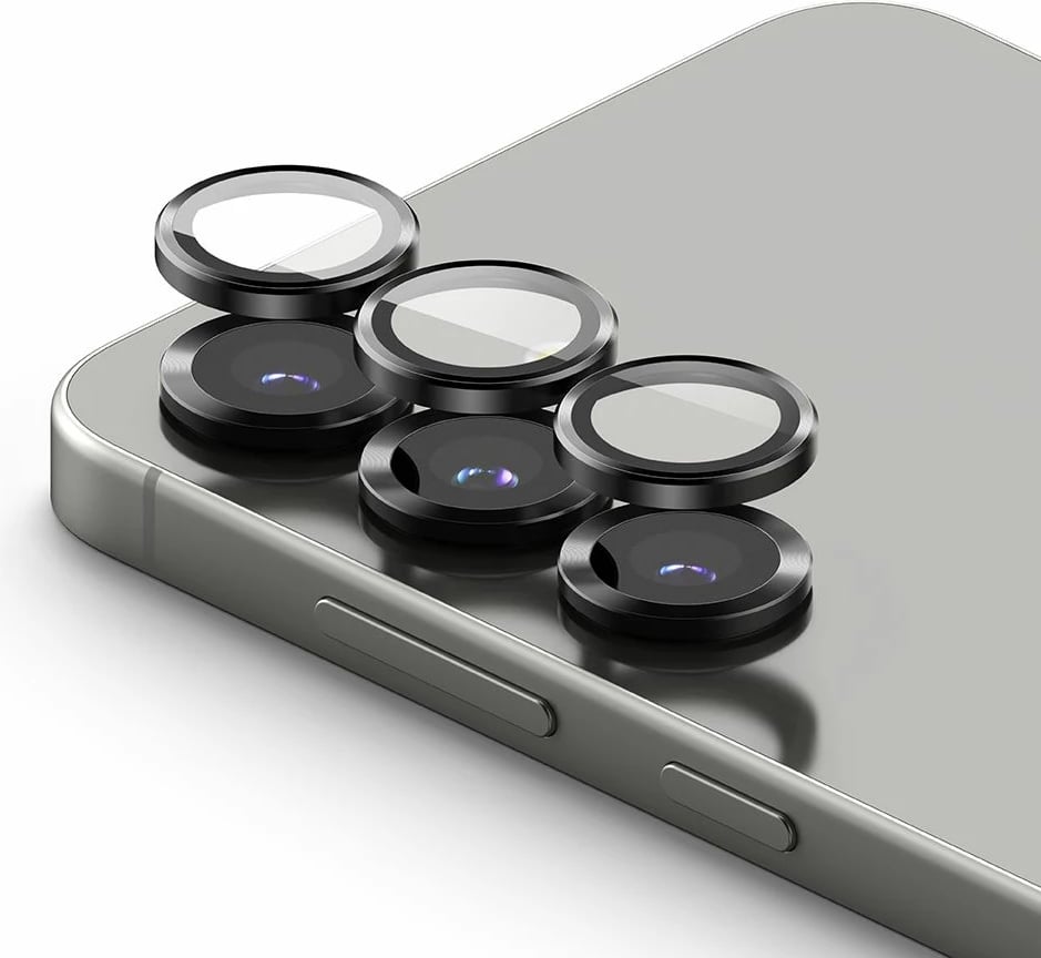 Mbrojtës kornize kamere Ringke për Samsung Galaxy S25, 2 copë, Zi
