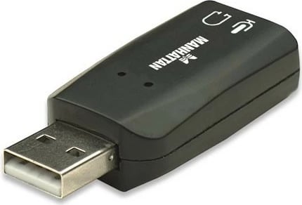 Kartë zanore USB Manhattan 150859, 5.1 kanale, e zezë