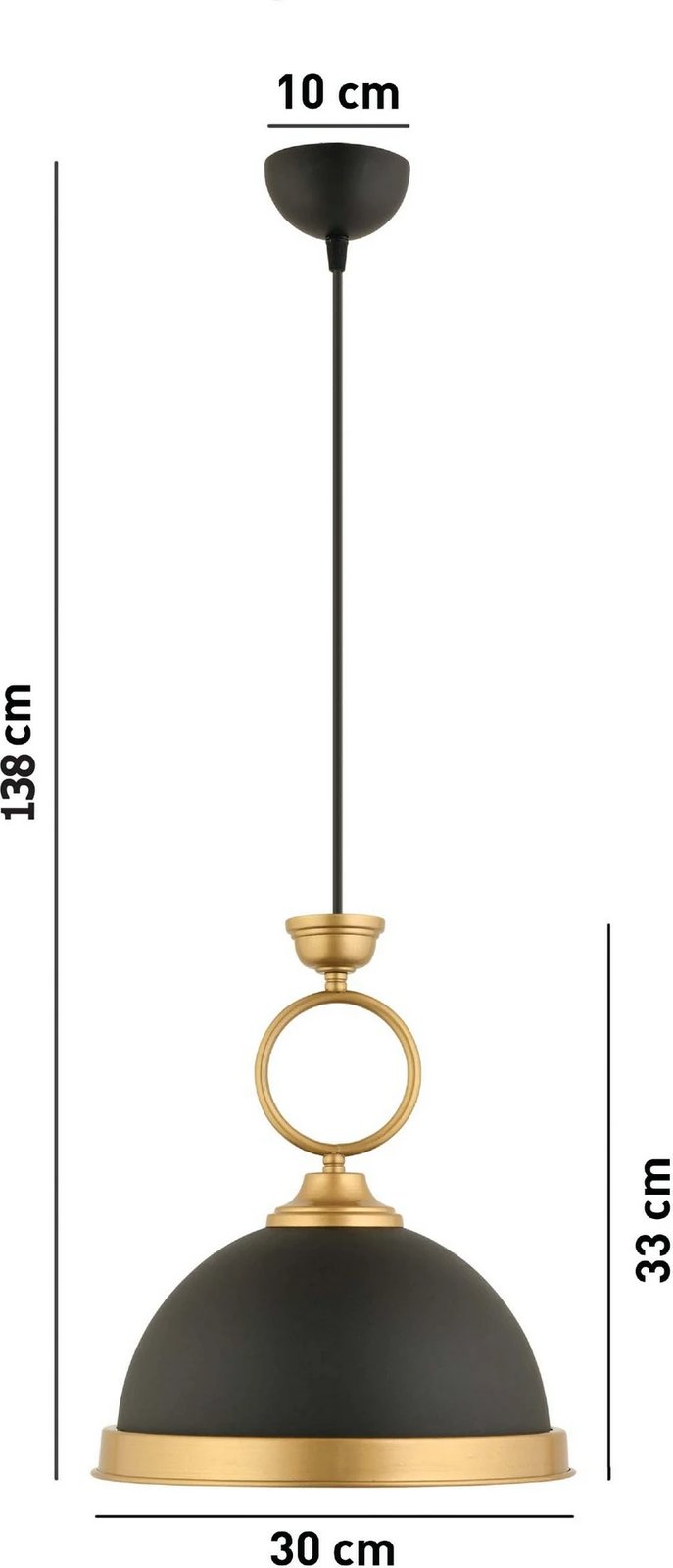 Llambë tavani Opviq, model YM-5 Cember, ngjyrë e zezë Llambë tavani Opviq, model YM-5 Cember, ngjyrë e zezë