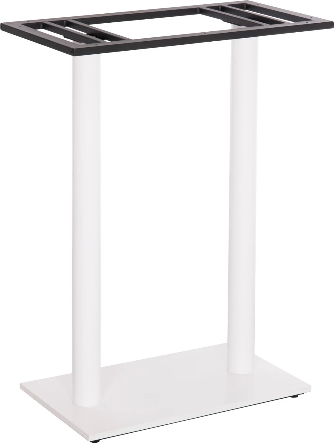 Bazë për tavolinë bar, dy këmbë, metal, ngjyrë e bardhë matte, 80x40x108 cm