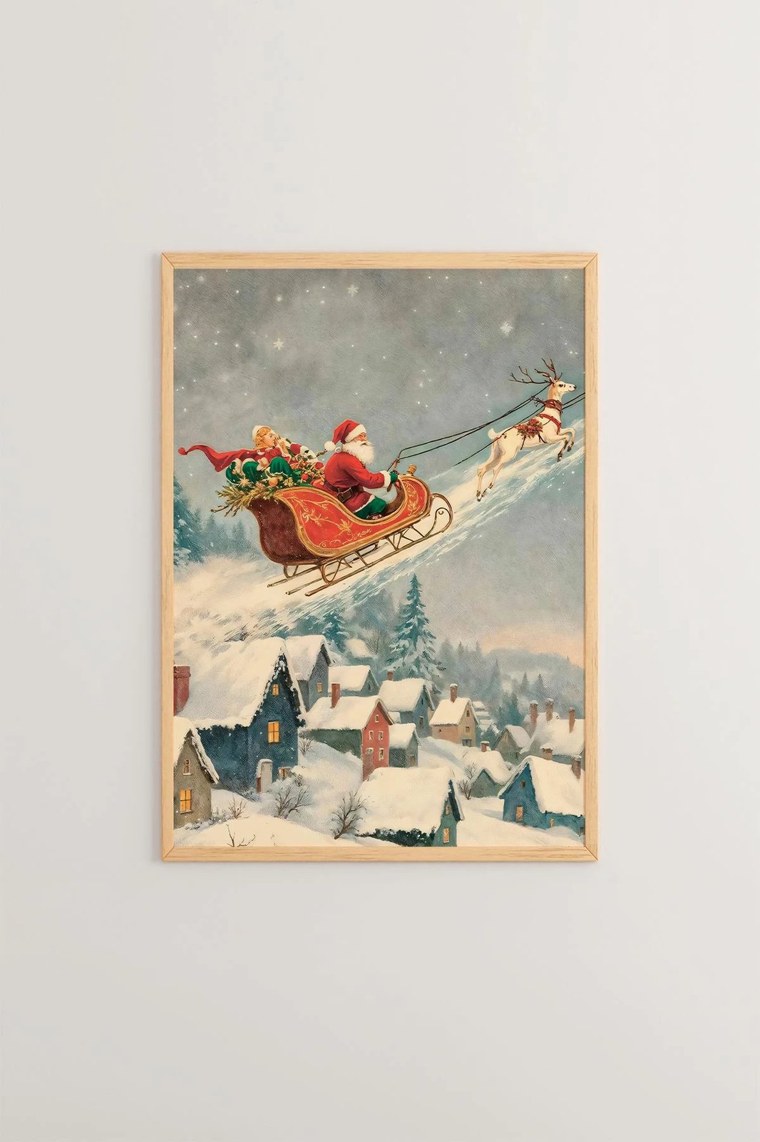 Pikturë dekorative me kornizë, Wallity, Nwyearsngmdl6, shumëngjyrëshe, 33x48cm