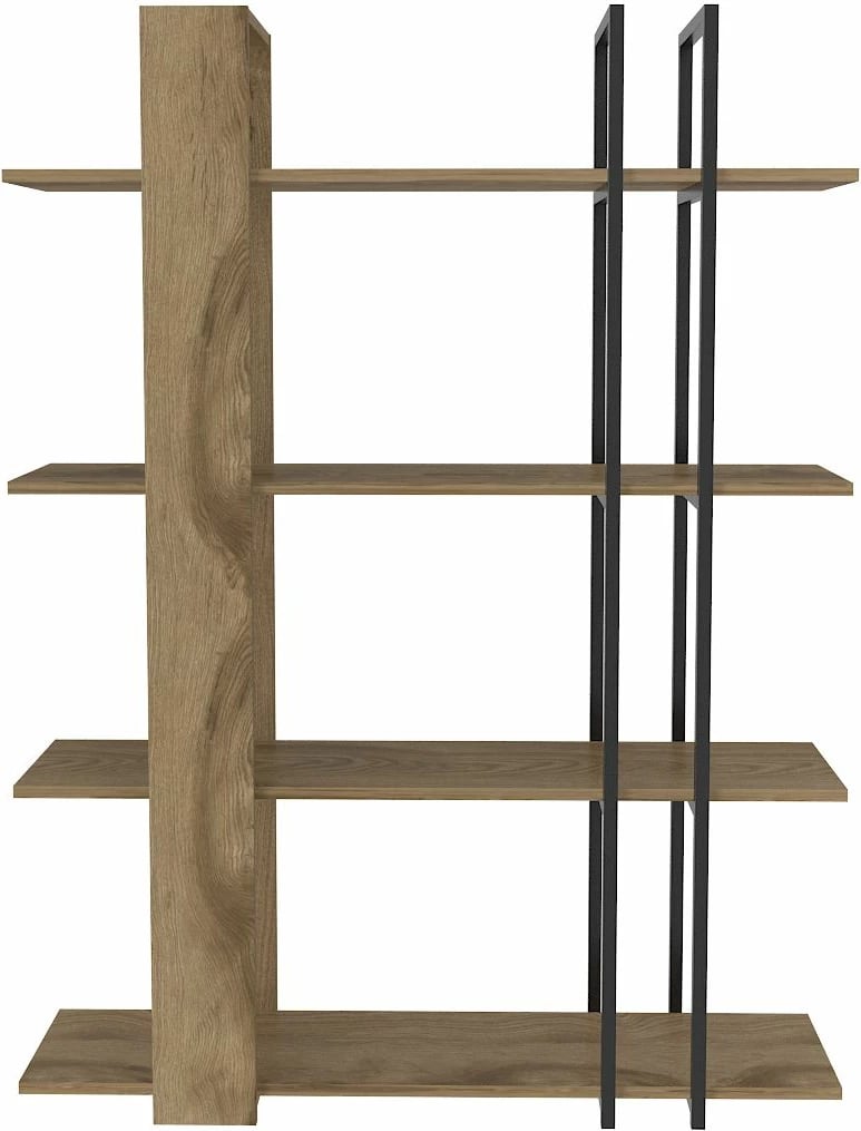 Raft librash, ngjyrë lisi dhe e zezë, Skye Decor, Onno