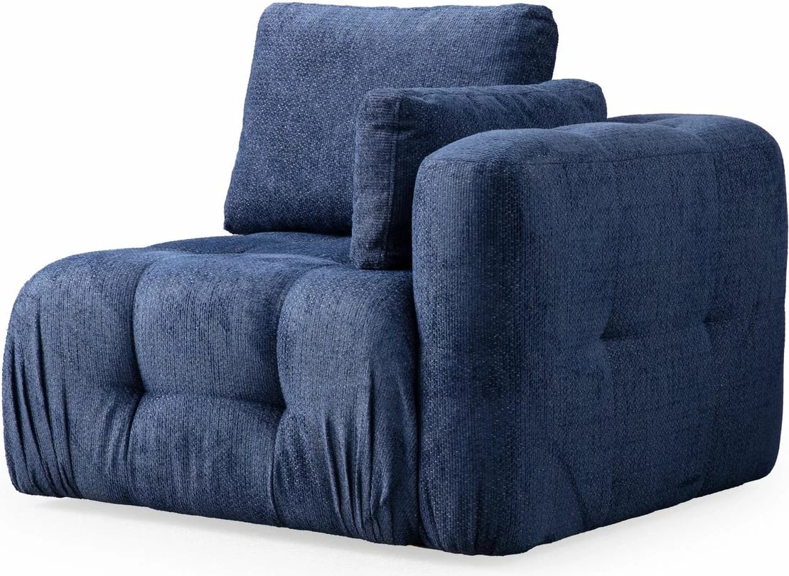 Karrige njëvendëshe Amaris, ngjyrë blu e errët, Atelier del Sofa