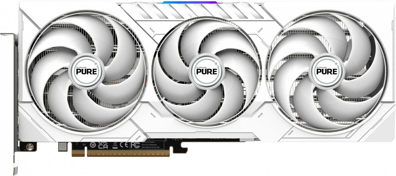 Kartelë grafike Sapphire Radeon RX 9070 XT PURE, 16GB GDDR6, 256-bit, e bardhë