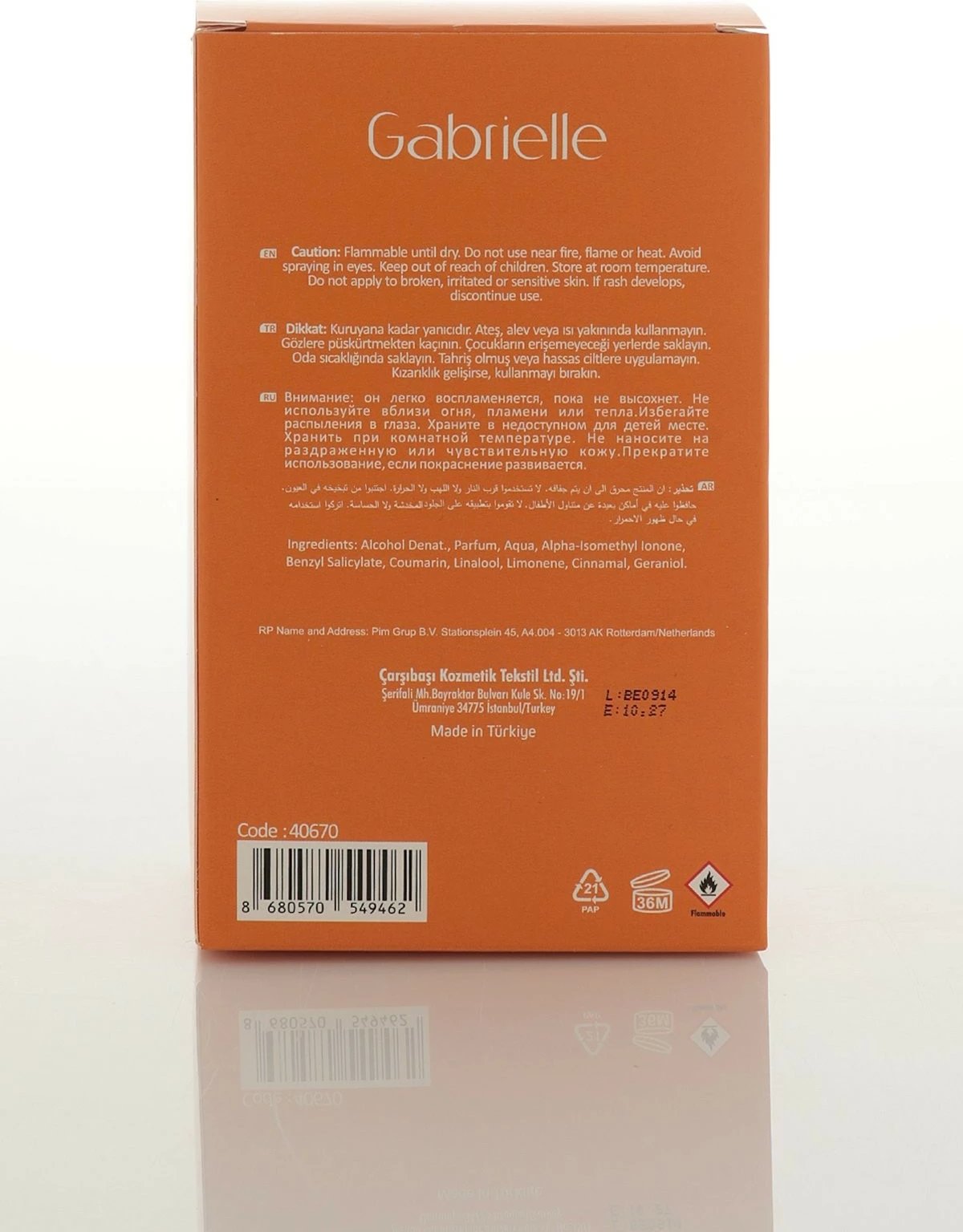 Parfum për gra Gabrielle, Alberto Taccini, 100ml, shumëngjyrësh, 40670