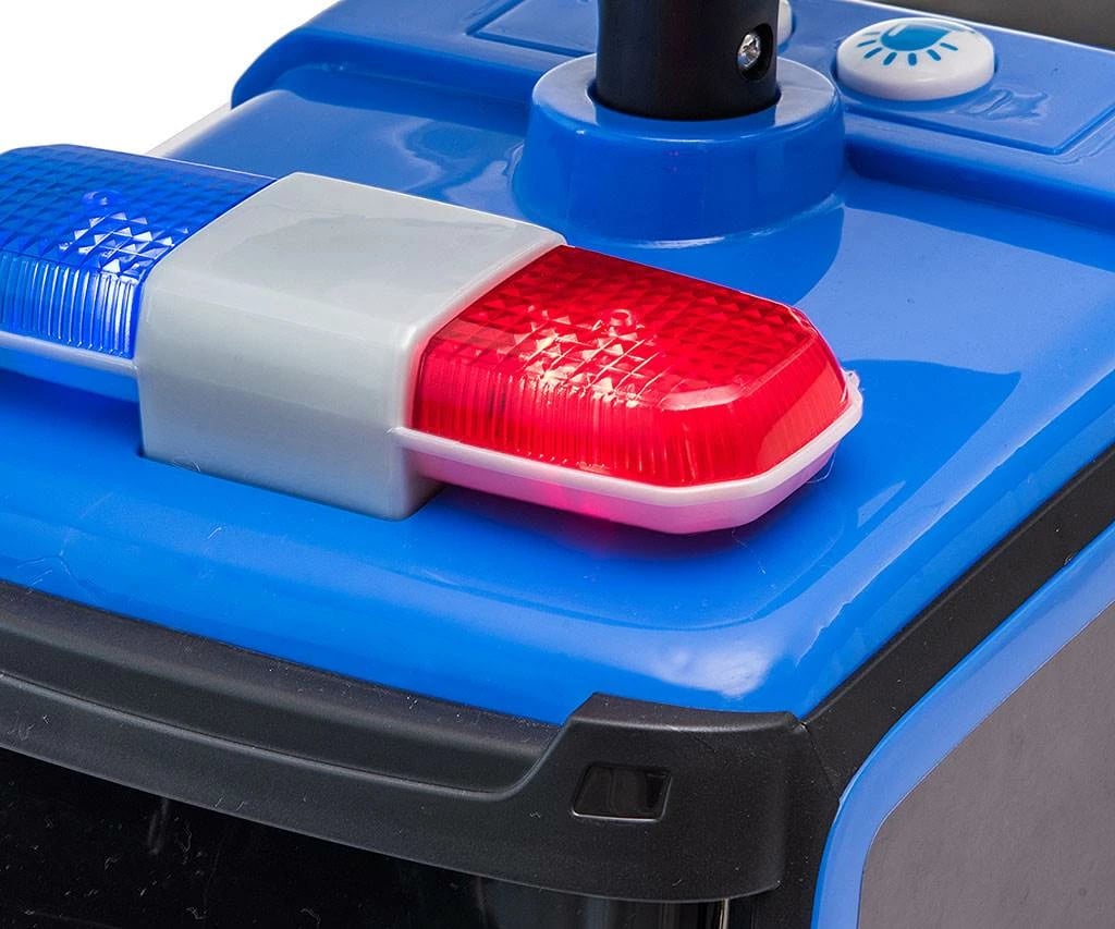 ride-on kamion policie për fëmijë, Milly Mally Mercedes Antos, drita e tinguj, 12–36 muaj, blu
