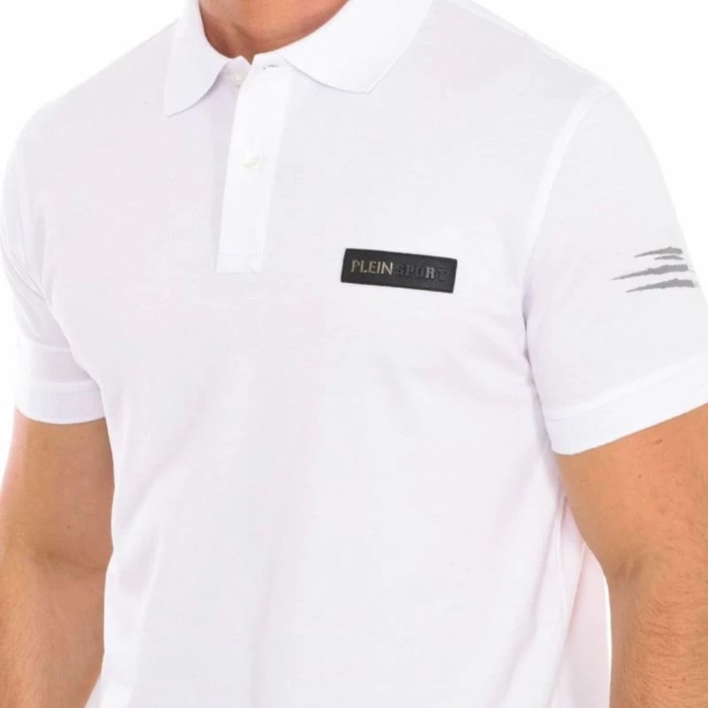 Maicë Polo Plein Sport për meshkuj, të bardha