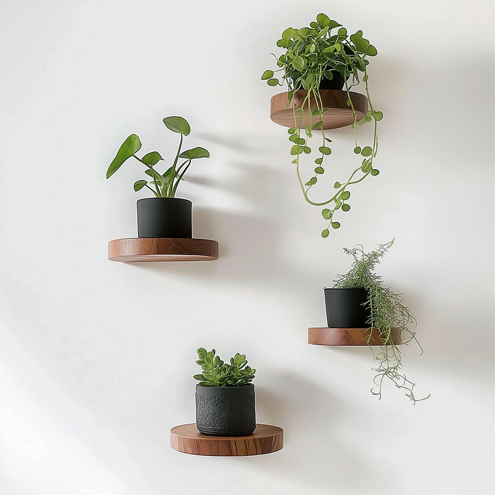 Raf dekorativ prej druri për mur, Skye Decor, Raf282 (4 copë)