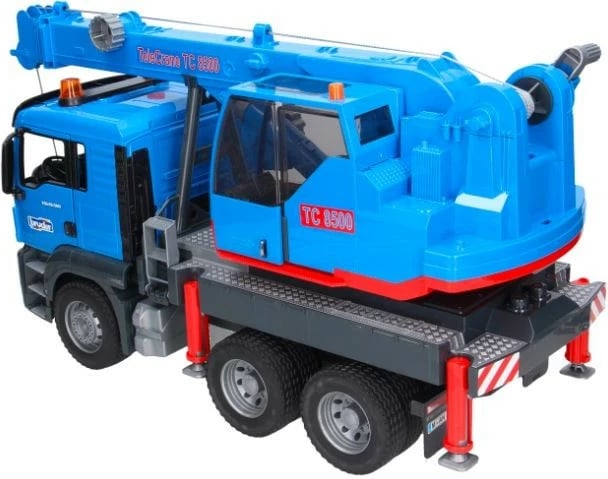 Kamion me vinç, BRUDER, MAN TGS BR-03771, shkallë 1:16, plastikë ABS, pa bateri, blu