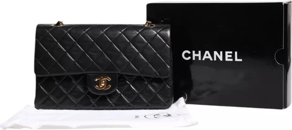 Çantë Chanel për femra, e zezë