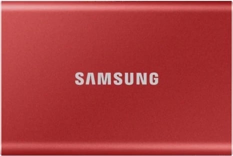 SSD portabël Samsung T7, 2TB, USB 3.2, i kuq