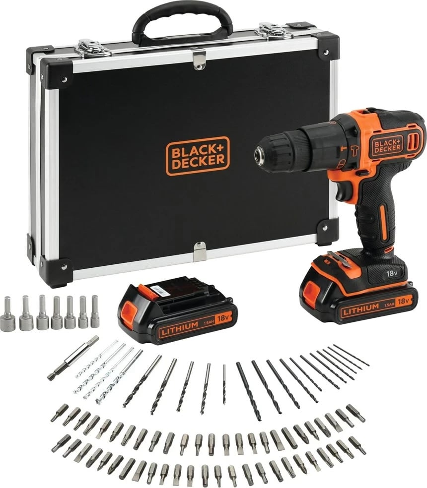 Makine shpimi Black & Decker BDCHD18BAFC-QW, 1400 RPM, Portokalli