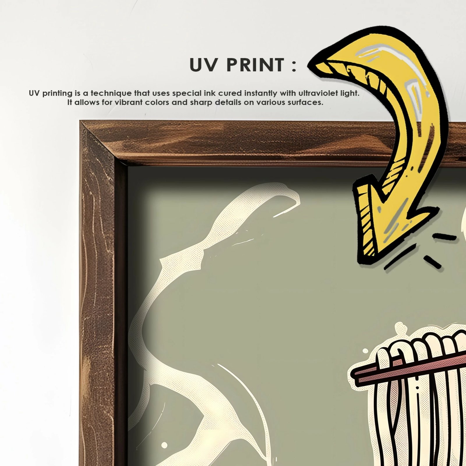 Pikturë dekorative me kornizë MDF, Wallity, GE208-L