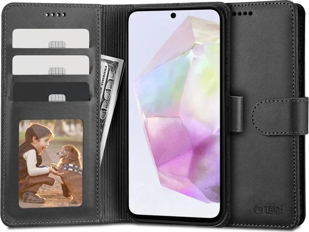 Mbështjellës Tech-Protect për Samsung Galaxy A35 5G, ngjyrë e zezë