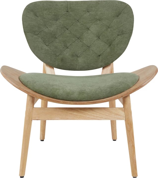 Fotel Udalle, dru natyral, material ngjyrë ulliri, 77x70x81cm