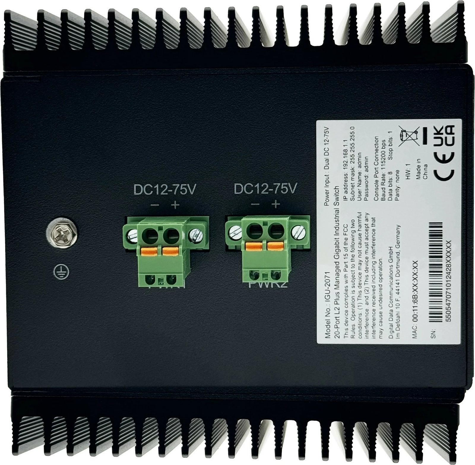 Switch LevelOne IGU-2071, 20 porte, L2+, Gigabit, Industrial