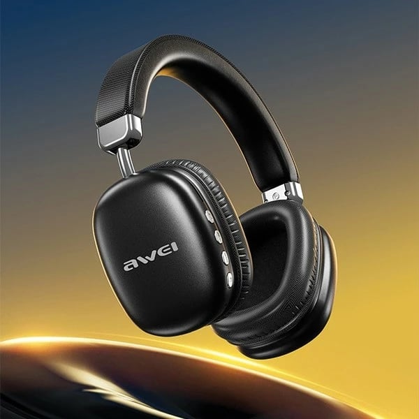 Kufje Bluetooth AWEI AT7 over-ear, e zezë