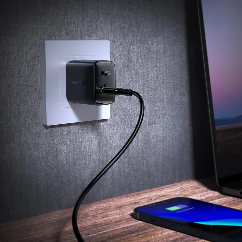 Karikues muri Acefast A23, 30W, GaN, USB-C, i zi