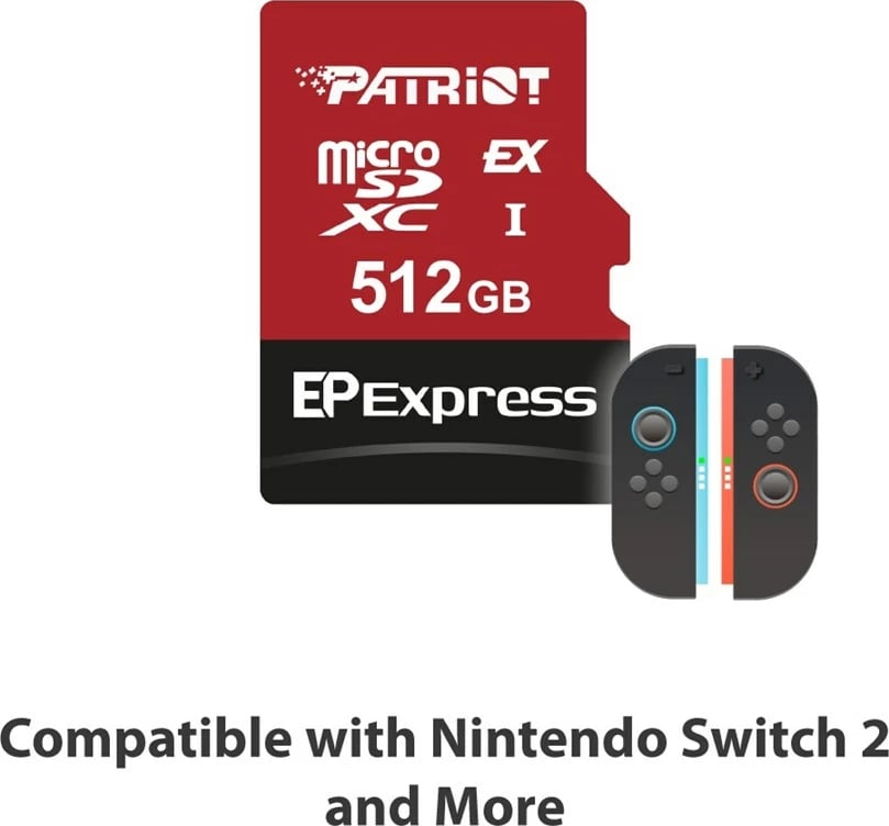 Kartelë memorie Patriot Memory EP Express microSDXC 512GB, e kuqe