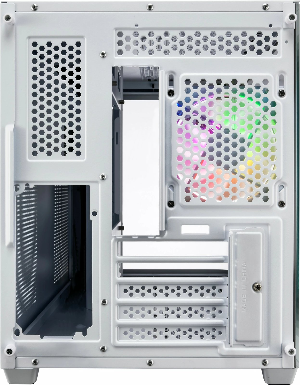 Kasë FSP S380-WA ARGB TG, midi tower, xham i temperuar, e bardhë